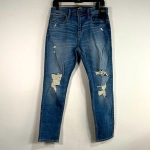 Hollister Advanced Stretch Athletic Skinny Jean, Women's Size 31 x 30 - Blue